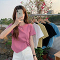 Summer scheming design sense niche half sleeved high waisted short top irregular short sleeved t-shirt for women - Outdoors & Sports Tinker Time