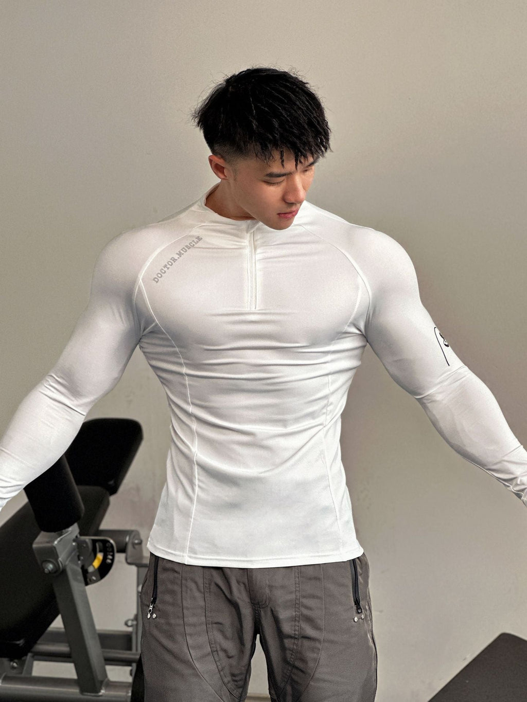 Tech Series Sport Fitness Wear Cycling Jersey Men's Running Long Sleeve Compression Shirt High Elastic Quick-Dry Top Training - Outdoors & Sports Tinker Time