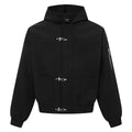 Techwear Utility Zipper Sleeve Metal Buckle Closure Hooded Loose Fit Unisex Windbreaker Jacket - Outdoors & Sports Tinker Time