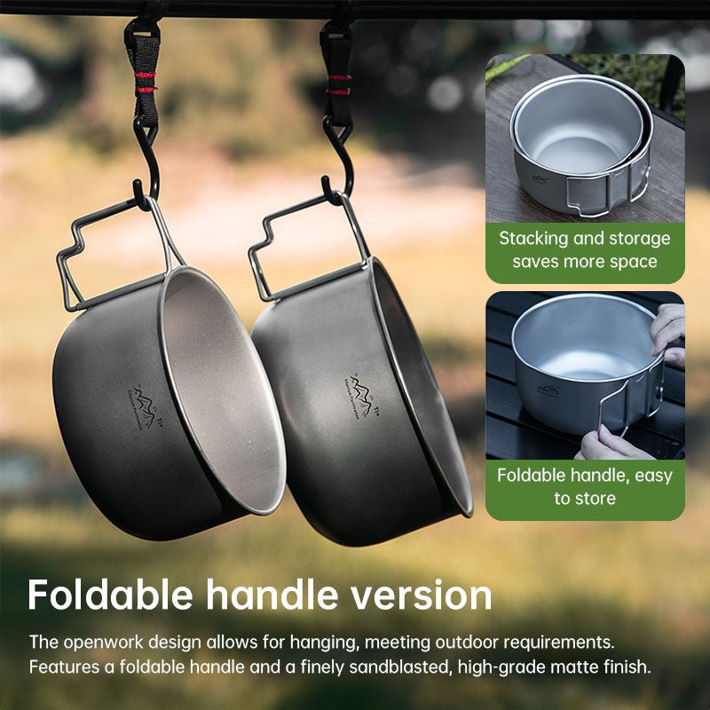 Titanium Alloy Camping Pot - Lightweight Collapsible Outdoor Cooking Pot - Outdoors & Sports Tinker Time