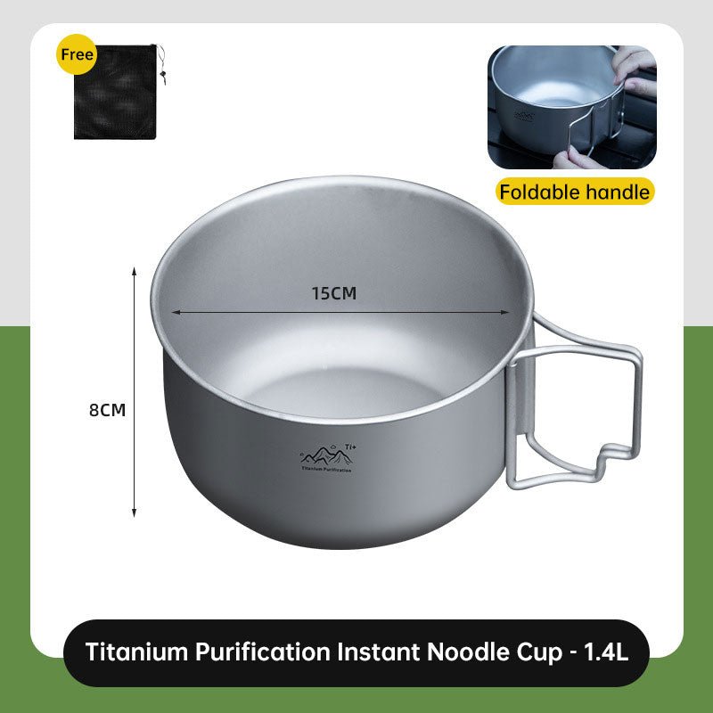 Titanium Alloy Camping Pot - Lightweight Collapsible Outdoor Cooking Pot - Outdoors & Sports Tinker Time