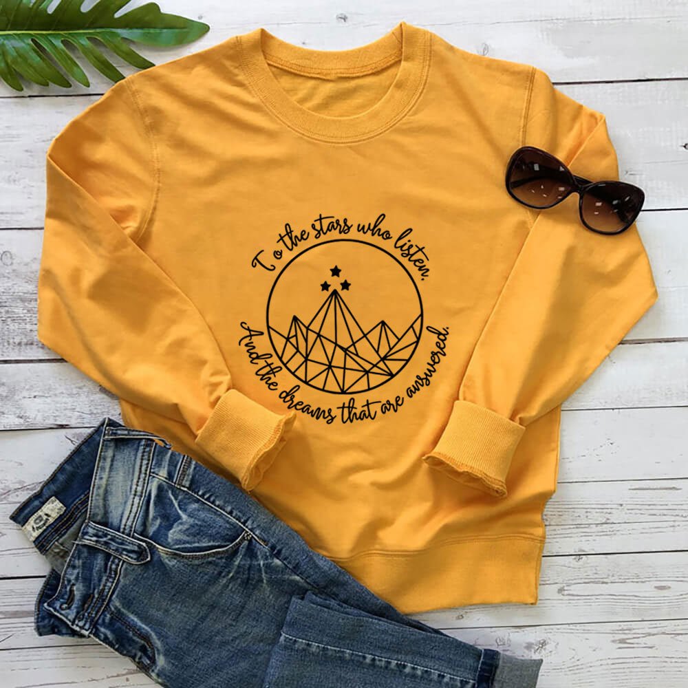 To the Stars Who Listen Sweatshirt - Outdoors & Sports Tinker Time