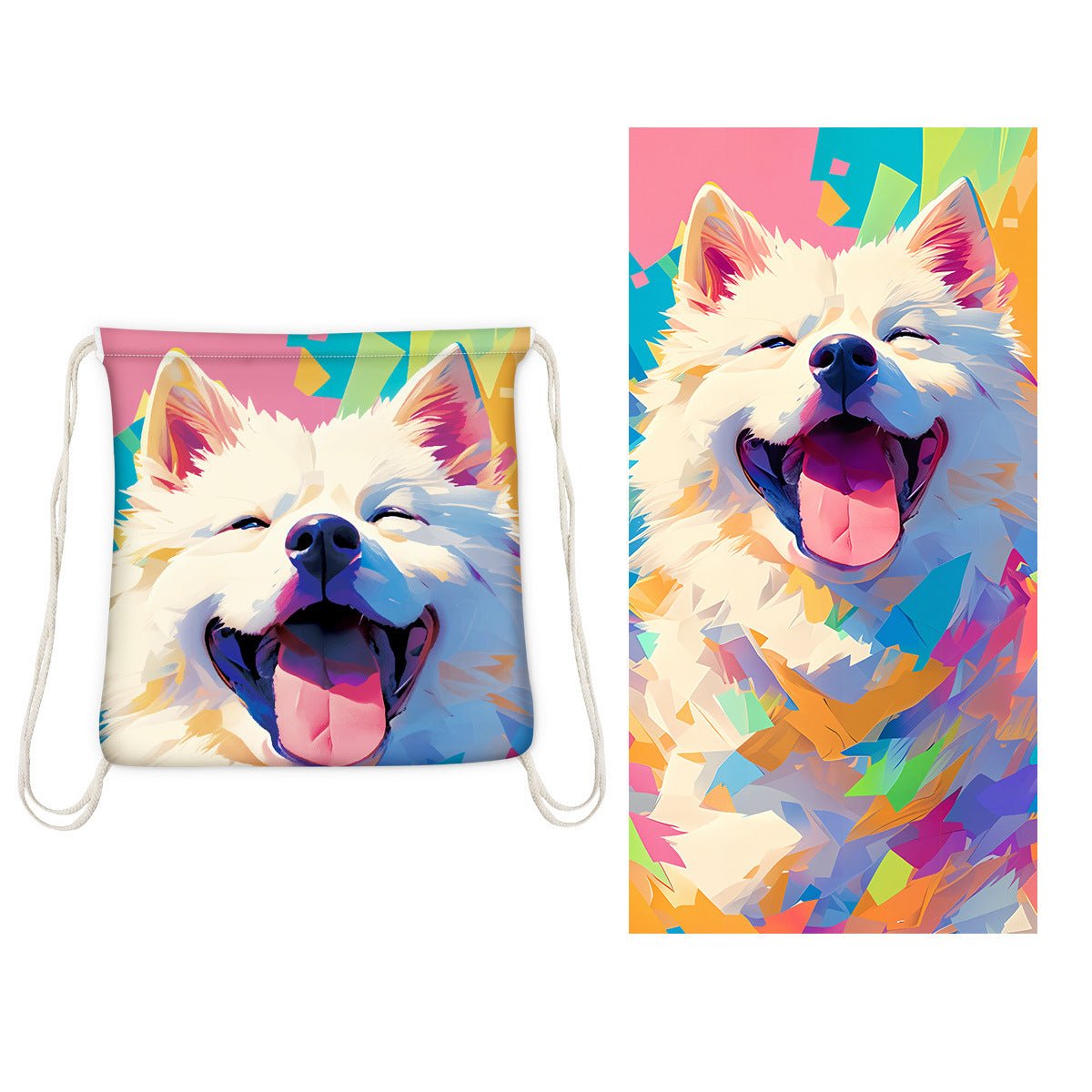 Two-in-One Foldable Beach Towel Printed Bath Towel All-In-One Beach Towel with Storage Bag - Outdoors & Sports Tinker Time