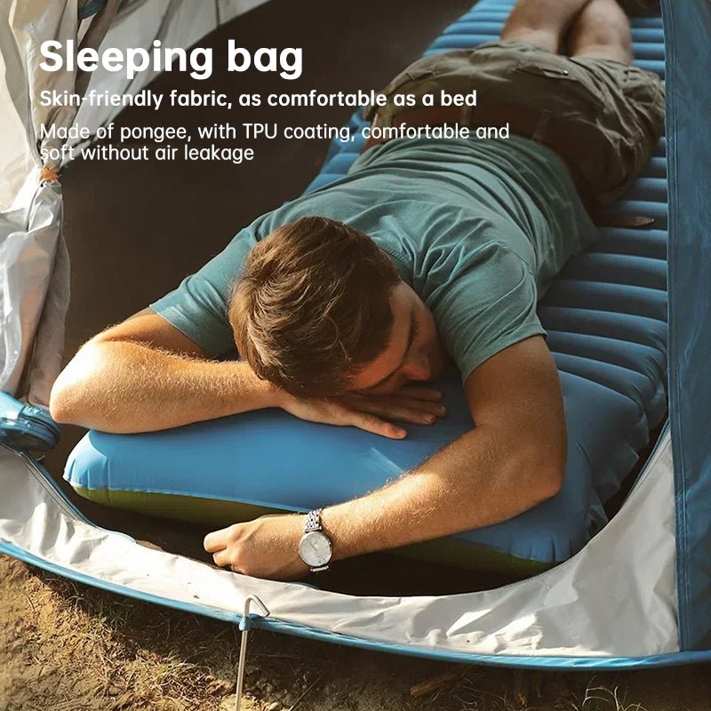 Ultralight Camping Sleeping Pad: Thicken, Self-Inflating with Built-in Pump (Outdoor/Travel) - Outdoors & Sports Tinker Time