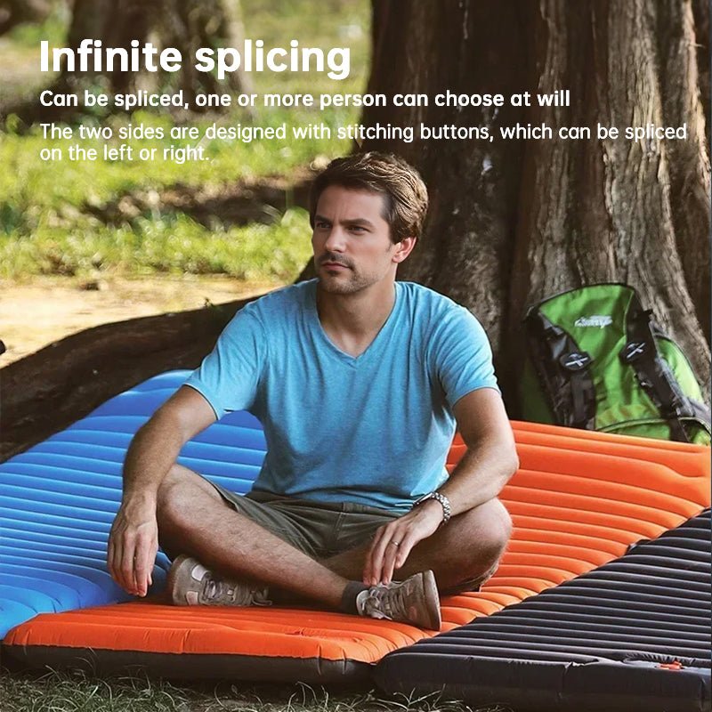 Ultralight Camping Sleeping Pad: Thicken, Self-Inflating with Built-in Pump (Outdoor/Travel) - Outdoors & Sports Tinker Time