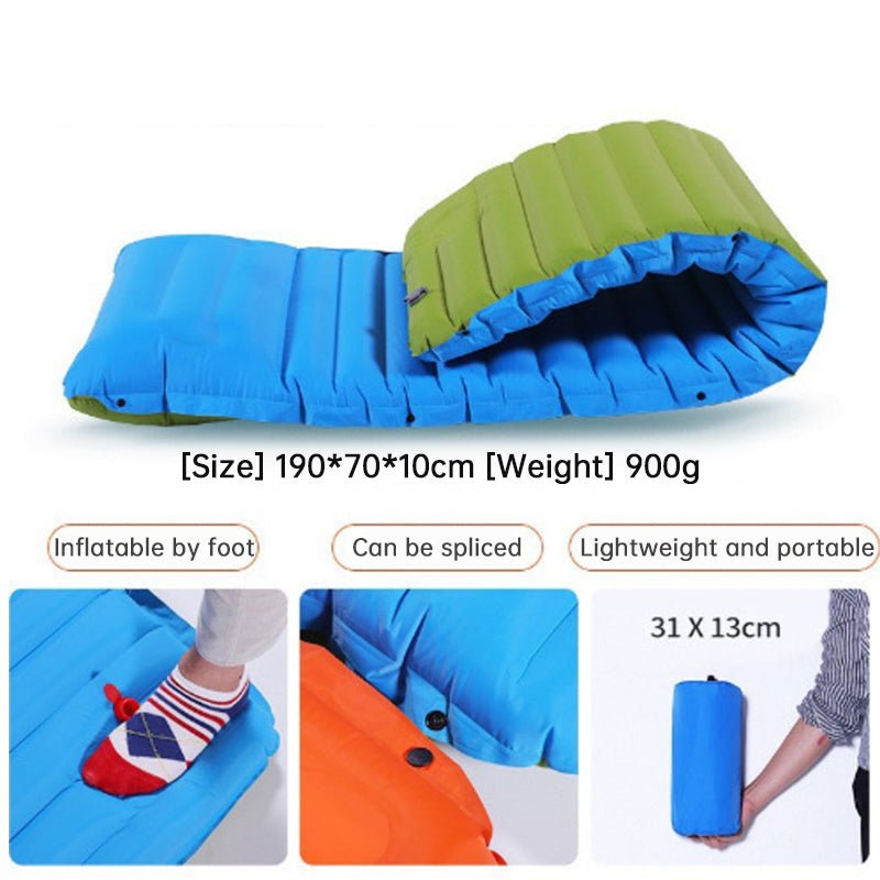Ultralight Camping Sleeping Pad: Thicken, Self-Inflating with Built-in Pump (Outdoor/Travel) - Outdoors & Sports Tinker Time