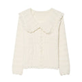 Versatile casual simple wave collar knitted sweater for women - Outdoors & Sports Tinker Time