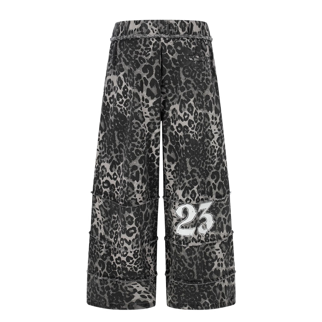 Wasteland Style Irregular Raw Edge Denim Jeans, Double-Layer Spliced Vintage Wash Wide Leg Pants - Outdoors & Sports Tinker Time