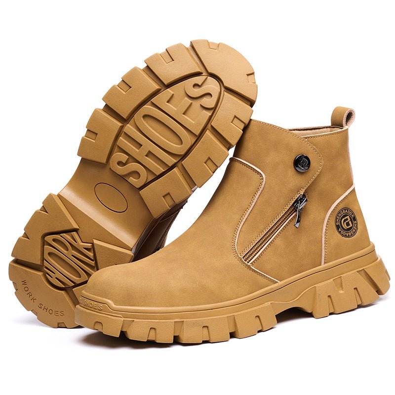 Welders' labor protection anti smashing and anti piercing work anti spark protection and safety shoes - Outdoors & Sports Tinker Time
