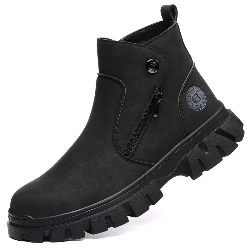 Welders' labor protection anti smashing and anti piercing work anti spark protection and safety shoes - Outdoors & Sports Tinker Time