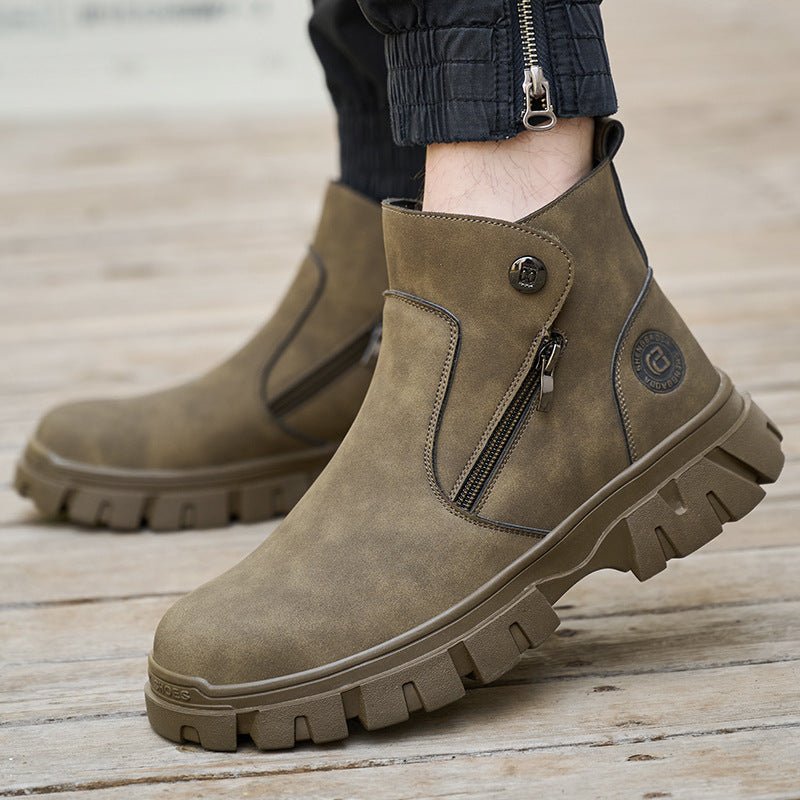 Welders' labor protection anti smashing and anti piercing work anti spark protection and safety shoes - Outdoors & Sports Tinker Time