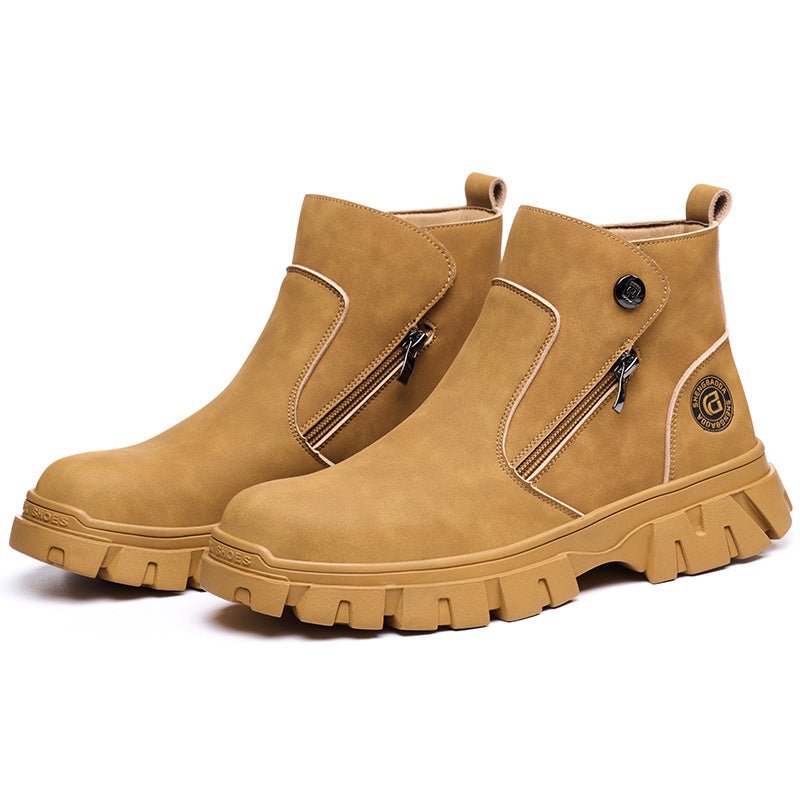 Welders' labor protection anti smashing and anti piercing work anti spark protection and safety shoes - Outdoors & Sports Tinker Time