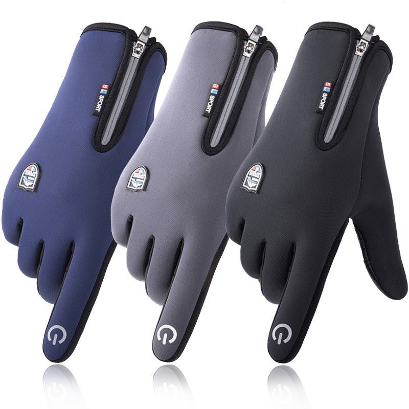 Winter Fleece Thermal Warm Outdoor Gloves Touchscreen Waterproof Cycling Bicycle Windproof Glo - Outdoors & Sports Tinker Time