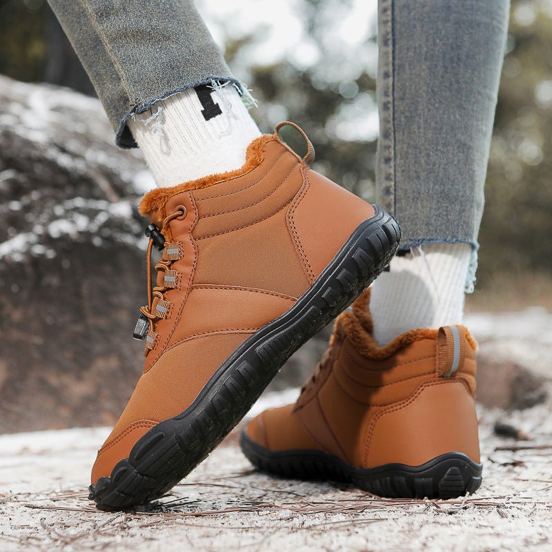 Winter Snow Boots Men's Mid-Calf Warm Fleece Lined Winter Shoes - Outdoors & Sports Tinker Time