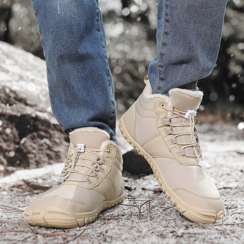 Winter Snow Boots Men's Mid-Calf Warm Fleece Lined Winter Shoes - Outdoors & Sports Tinker Time