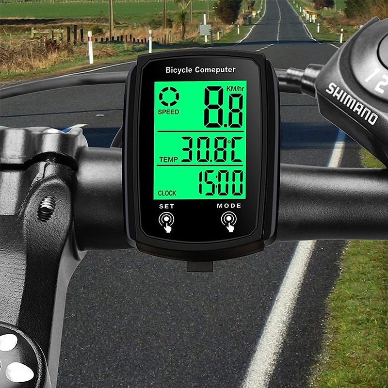 Wired LCD Digital Bicycle Computer - Speedometer and Odometer with Backlight, a Must - have Bike Accessory - Outdoors & Sports Tinker Time