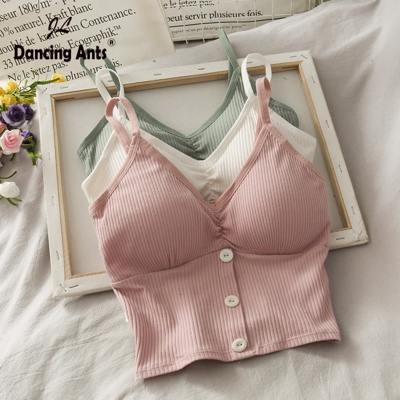 Woman Knitted Tank Top Women Strap Vest Sexy Female Knitting Crop Top - Outdoors & Sports Tinker Time