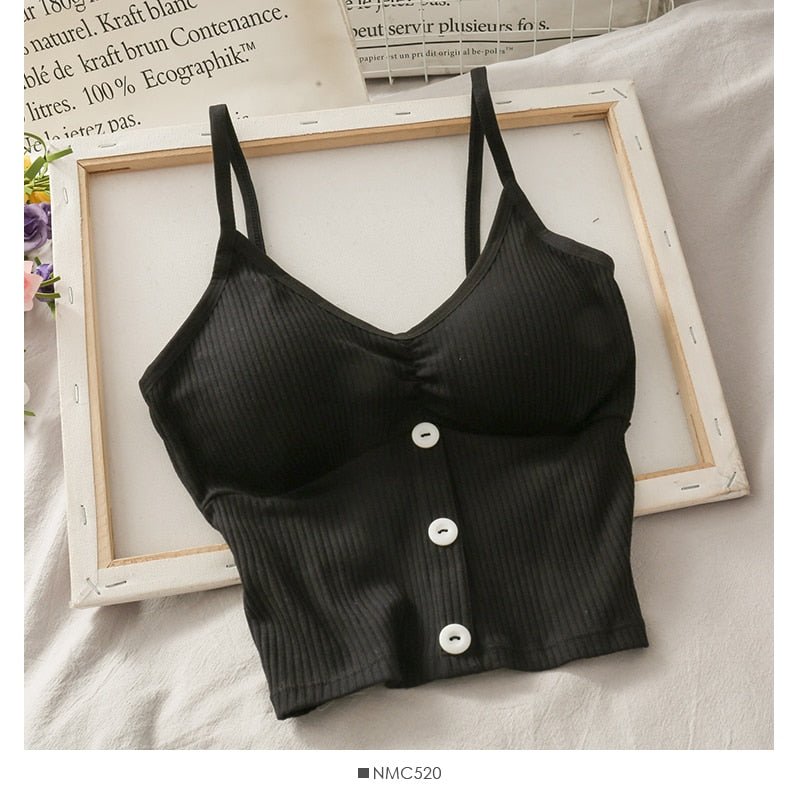 Woman Knitted Tank Top Women Strap Vest Sexy Female Knitting Crop Top - Outdoors & Sports Tinker Time