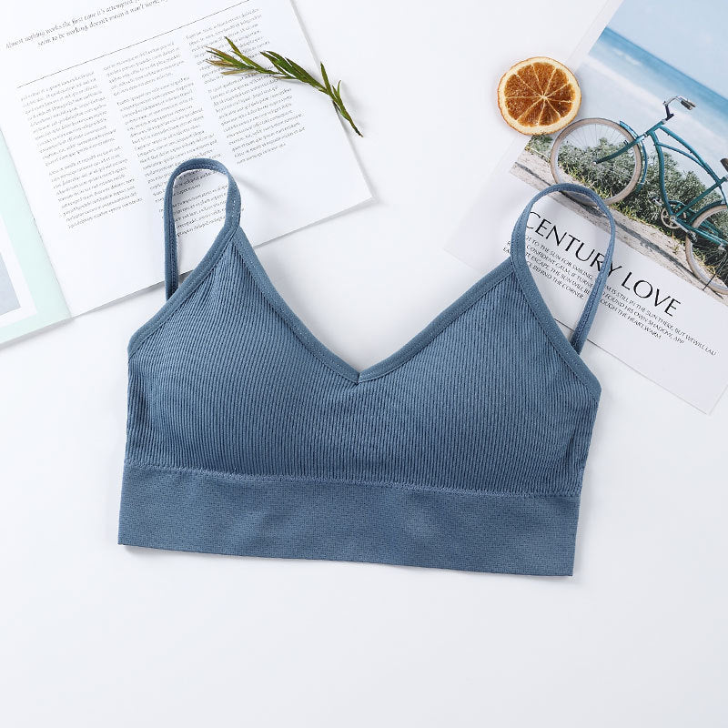 Women Tank Crop Tops Seamless Underwear Beauty Back Sports Lingerie Padded Cropped Female Crop Tops - Outdoors & Sports Tinker Time