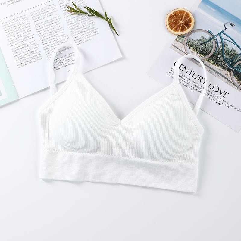 Women Tank Crop Tops Seamless Underwear Beauty Back Sports Lingerie Padded Cropped Female Crop Tops - Outdoors & Sports Tinker Time