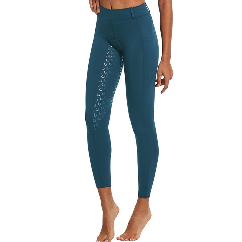 Women's Anti-Slip Elastic High-Waist Drop Glue Riding Pants - Outdoors & Sports Tinker Time