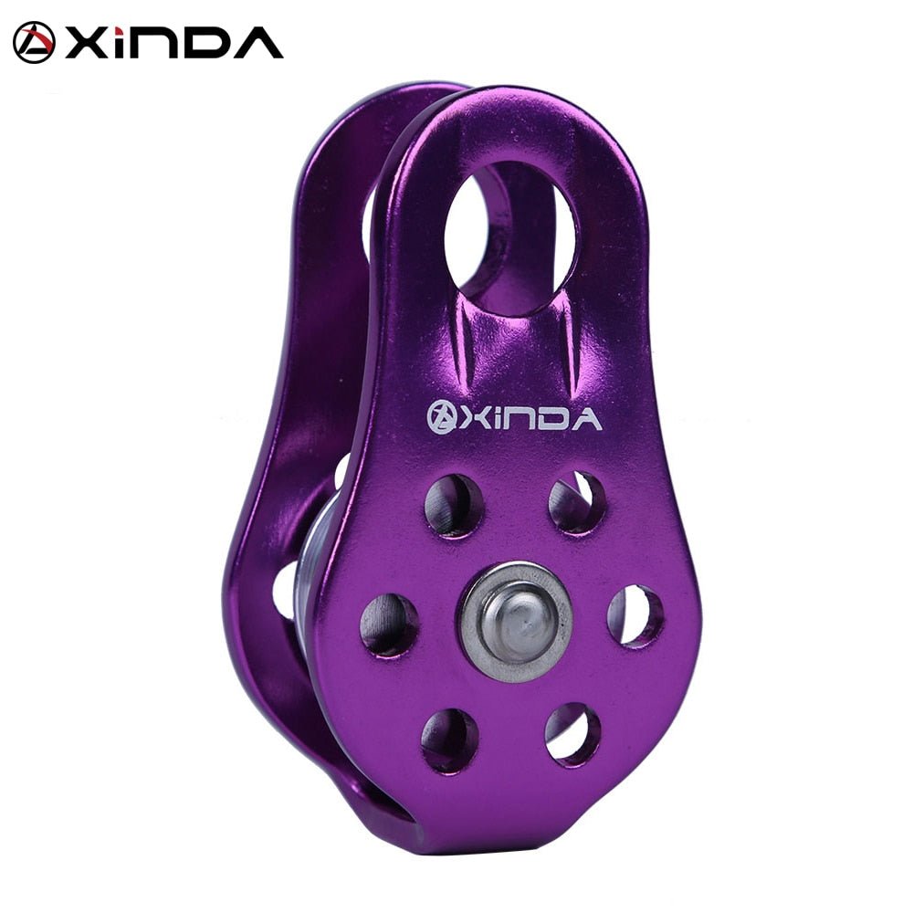 XINDA Rock Climbing Pulley Fixed Sideplate Single Sheave Pulley Outdoor Survival Tool High Altitud Traverse Hauling Gear - Outdoors & Sports Tinker Time