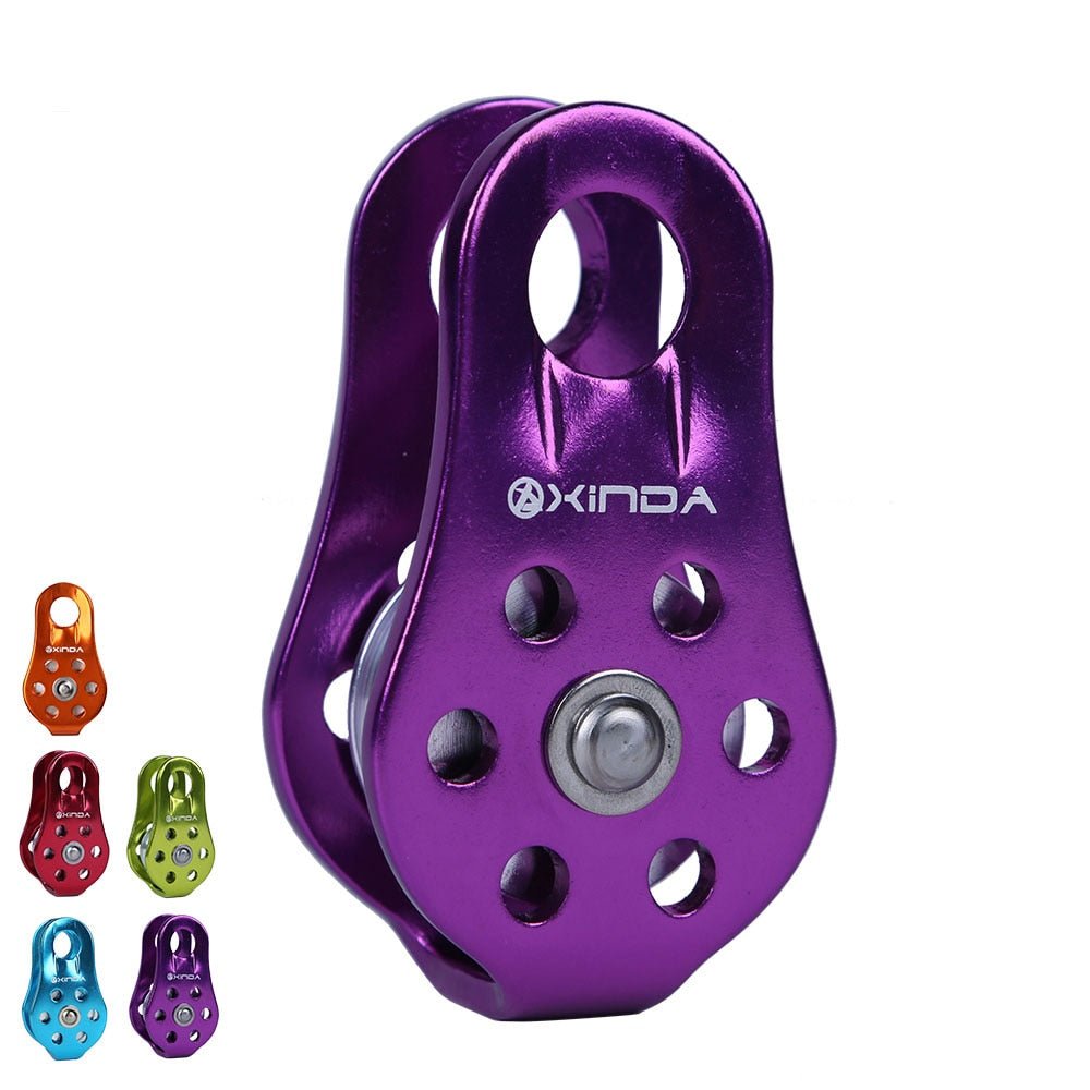 XINDA Rock Climbing Pulley Fixed Sideplate Single Sheave Pulley Outdoor Survival Tool High Altitud Traverse Hauling Gear - Outdoors & Sports Tinker Time