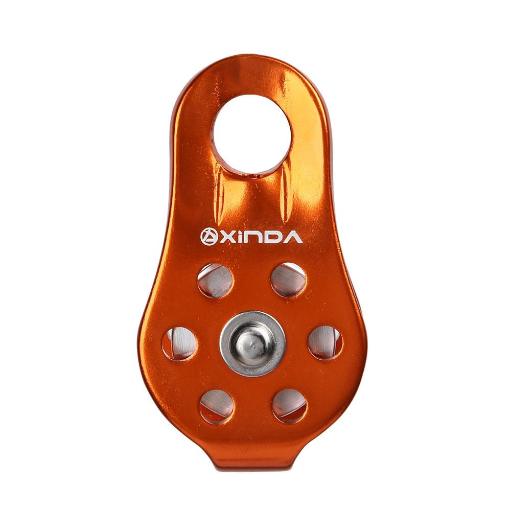 XINDA Rock Climbing Pulley Fixed Sideplate Single Sheave Pulley Outdoor Survival Tool High Altitud Traverse Hauling Gear - Outdoors & Sports Tinker Time