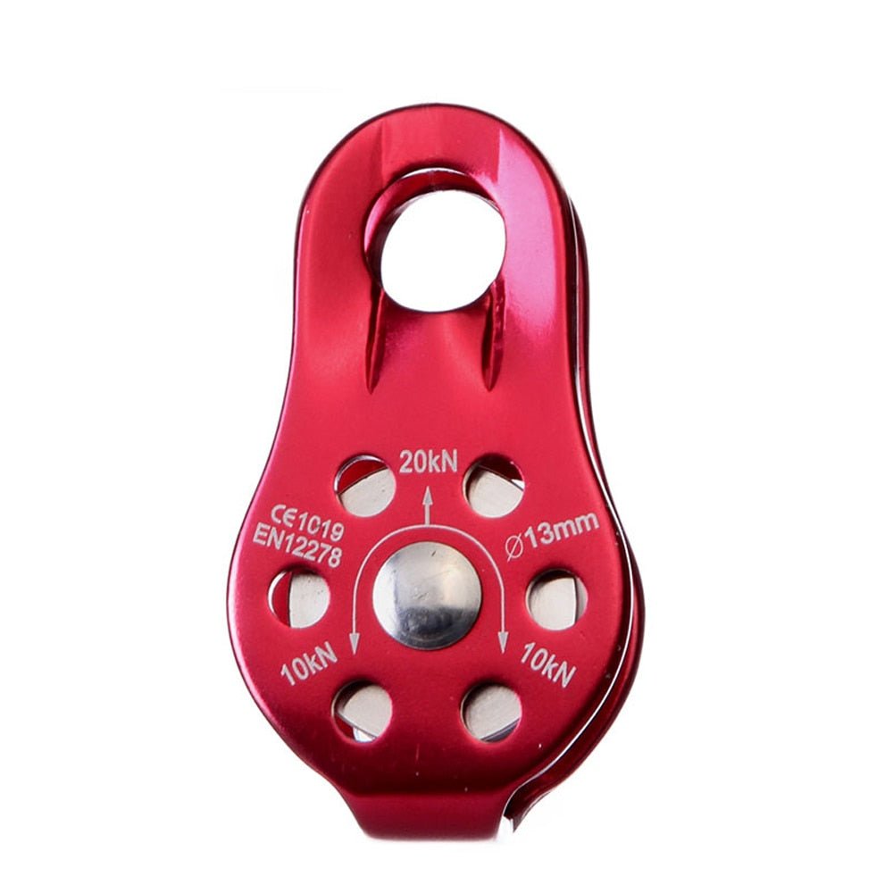 XINDA Rock Climbing Pulley Fixed Sideplate Single Sheave Pulley Outdoor Survival Tool High Altitud Traverse Hauling Gear - Outdoors & Sports Tinker Time