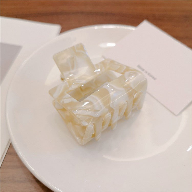 Zincqi Acetate French Style Large and Small Geometric Square Hair Clip for Back of Head, Hairpin, Shark Clip, Hair Clamp - Outdoors & Sports Tinker Time