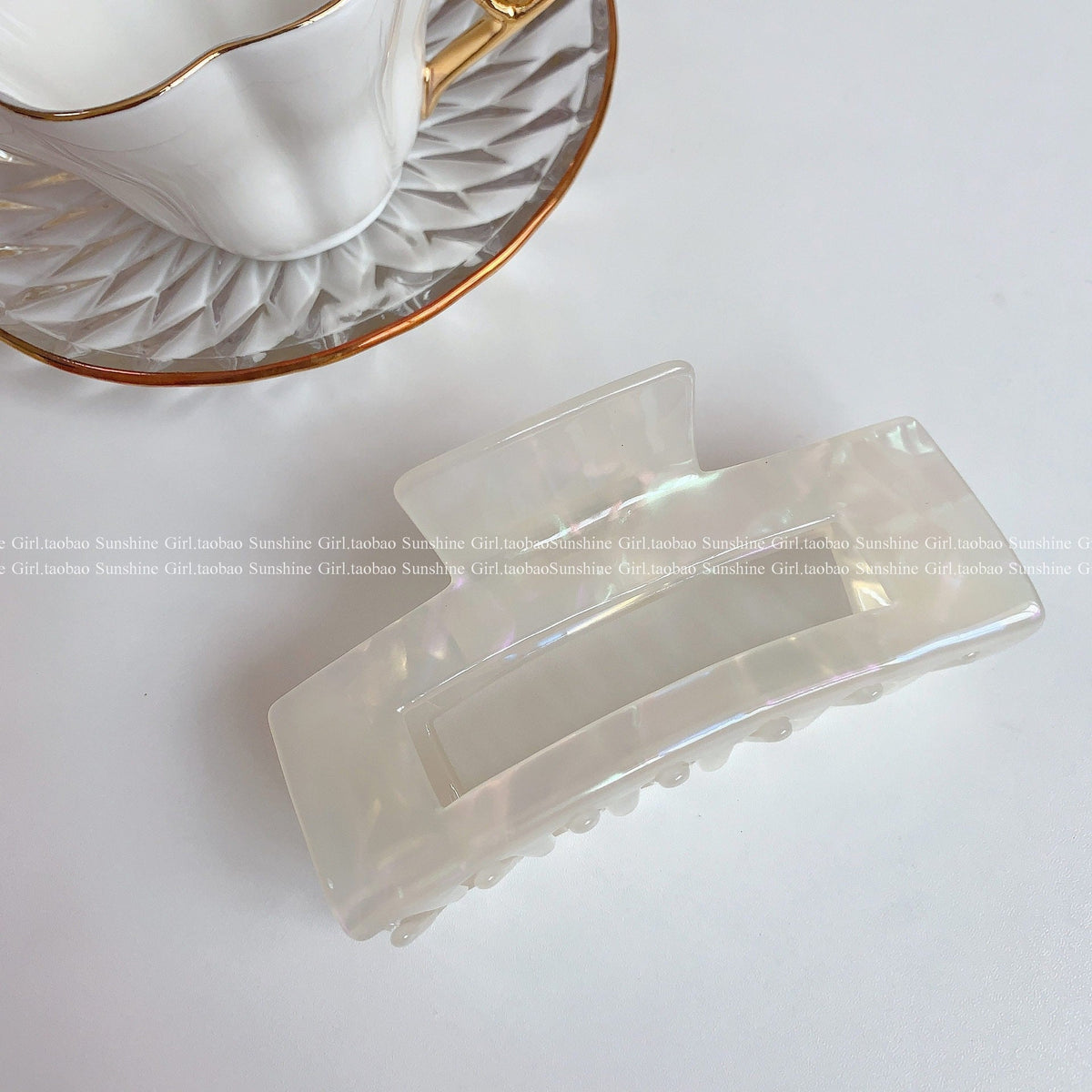 Zincqi Acetate French Style Large and Small Geometric Square Hair Clip for Back of Head, Hairpin, Shark Clip, Hair Clamp - Outdoors & Sports Tinker Time