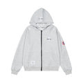 Zip-Up Hooded Sweatshirt Jacket Unisex Color-Block Embroidery Loose Casual Outerwear - Outdoors & Sports Tinker Time