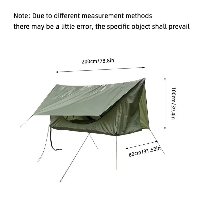 Zippered Bug Net Hammock – 200x80cm Adult Hanging Chair for Camping, Travel & Insect Protection - Outdoors & Sports Tinker Time
