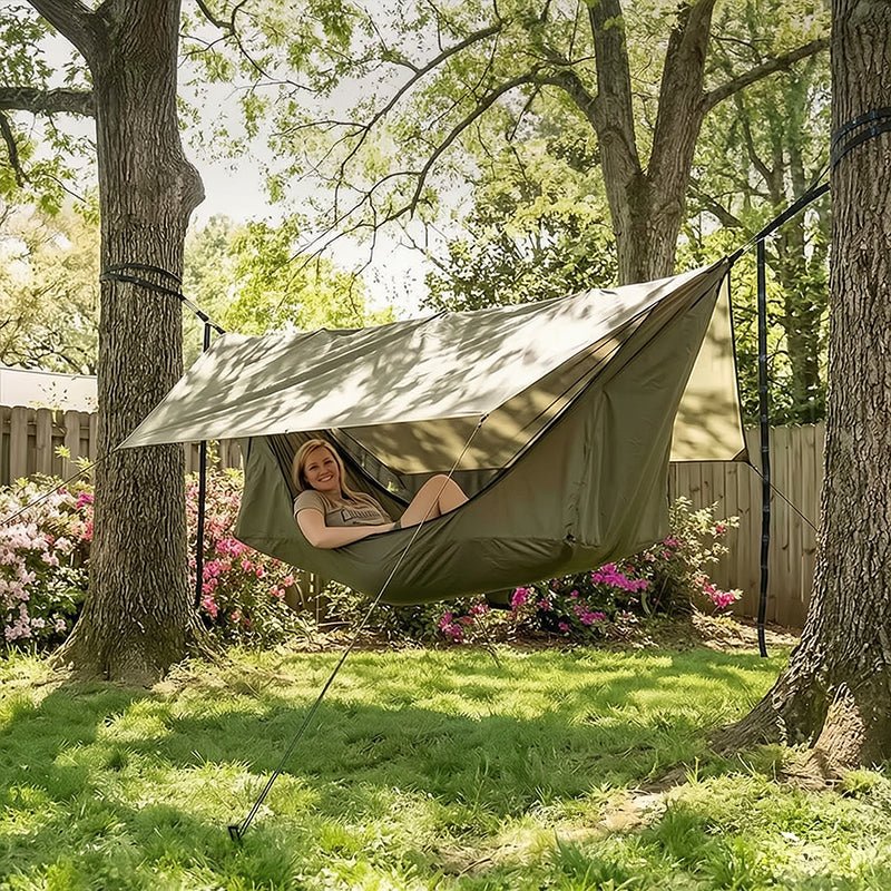 Zippered Bug Net Hammock – 200x80cm Adult Hanging Chair for Camping, Travel & Insect Protection - Outdoors & Sports Tinker Time
