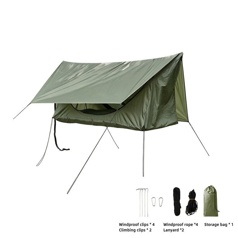 Zippered Bug Net Hammock – 200x80cm Adult Hanging Chair for Camping, Travel & Insect Protection - Outdoors & Sports Tinker Time